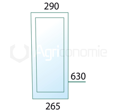 Pare-brise G. pour machine agricole HÜRLIMANN 0.015.0339.0/10 adaptable