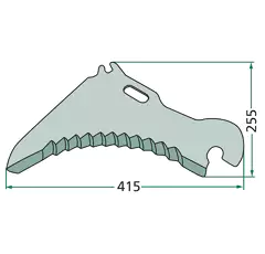 Couteau pour MENGELE 01-129690 adaptable
