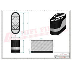 Filtre à air primaire adaptable HIFI FILTER SA16472