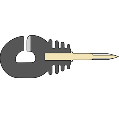 Super isolateur annulaire avec filetage à bois Ø 6 mm - PATURA