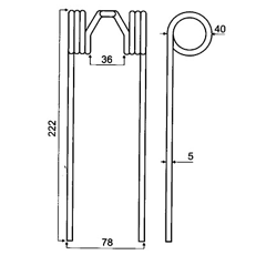 Dent pick-up pour presse à balle JOHN DEERE C11427CX adaptable