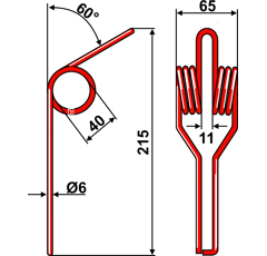 Griffe Ø6mm (Ressort) pour semoir HASSIA 54940 adaptable - Blacksteel©