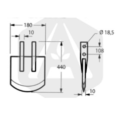 Bêche standard NG étroite 861506 adaptable