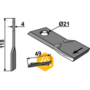 Fräsmesser für Mähwerk PÖTTINGER 434976 Nachbau  