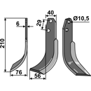 Fräsmesser Links 210 x 40 Oosterlaan Nachbau