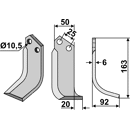Fräsmesser Rechts 163 x 50 Bertolini, Ferrari Nachbau