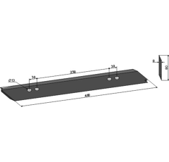 Lame 480 mm pour rouleau AMAZONE adaptable - BlackSteel©