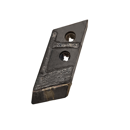 Pointe plate Gauche carbure et rechargement pour charrue AMAZONE VNPK8.011.02A adaptable