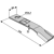 Fléau droit 330 x 80 x 10 mm pour broyeur HUMUS 453251 adaptable