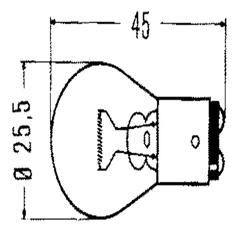 Rückleuchte 12 V P21 / 5W - Scheinwerfer und Leuchten - HELLA (10 Stück)