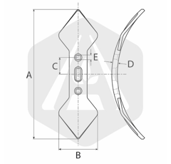 Soc double cœur 310 x 110 x 8 mm adaptable