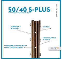 LEOVA® 50/40 S-Plus - Reihenpfahl - COR-TEN