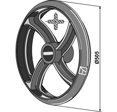 Disco Cambridge Ø 505 mm para rodillo QUIVOGNE RFT50703 adaptable