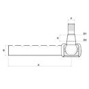 Rotule de direction pour tracteur MASSEY FERGUSSON 1833675M91 adaptable