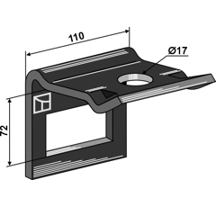 Halter Ø 17 mm Nachbau  
