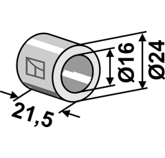 Buchse 21,5x16 für Häcksler BOMFORD – Nachbau  