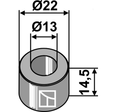 Entretoise 14,5x13 pour broyeur IRUS adaptable - Blacksteel©