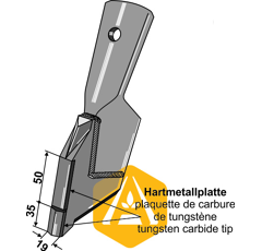 Soc à échange rapide 35 x 50 mm - carbure pour semoir BOURGAULT adaptable