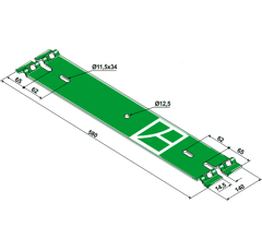 Ressorts à lame 580 mm pour déchaumeur KVERNELAND 303134 adaptable