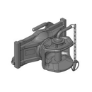 Zugmaul manuell,W= 325 S26, Ø 32 mm Bolzen, Schwarz, Scharmüller