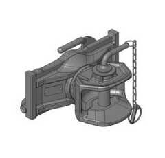 Zugmaul manuell,W= 325 S26, Ø 32 mm Bolzen, Schwarz, Scharmüller