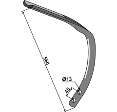Dent partie inférieure pour cultivateur DOUBLET-RECORD 0422721 adaptable