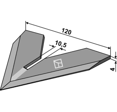 Hackschar 120mm - 405712 | Steketee - Nachbau