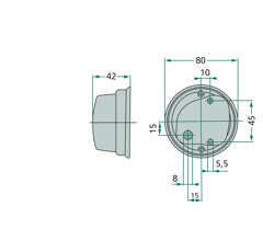 Feu de position blanc adaptable