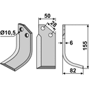 Fräsmesser Rechts 155 x 50 Bertolini Nachbau