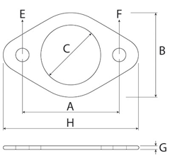 Joint de tube d'échappement CASE IH adaptable 3058005R2 - 3057574R93