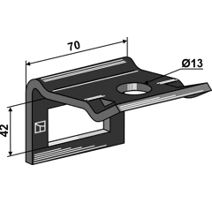 Halter für Zinken 40x12 - 40x30