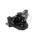 Kugeleinsatz Kugel 80,W= 335 S30, Schwarz  Rockinger