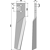 Kreiseleggenzinken links 332 mm für Kreiselegge MASCHIO 10100263 Nachbau