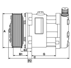 Compresseur de climatisation pour SAME 04437339 adaptable
