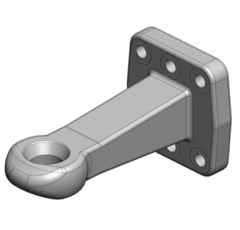 Ringzugöse, Ø 40 mm  110x100 mm, 6-Loch, mit Büchse, Schwarz, Scharmüller