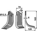 Fräsmesser Rechts 175 x 70 Goldoni Nachbau