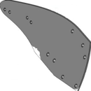 Versoir droit pour charrue GREGOIRE ET BESSON 177436 adaptable - BlackSteel©