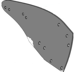 Versoir droit pour charrue GREGOIRE ET BESSON 177436 adaptable - BlackSteel©