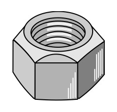 Ganzmetallmutter mit Klemmteil M16 - DIN980 verz. 10.9 Europäische EA-Qualität