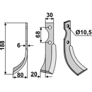 Fräsmesser Links 188 x 30 Pasquali Nachbau