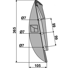 Soc Optima pour semoir KVERNELAND AC819670 adaptable - BlackSteel©