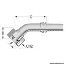Pressnippel Bogen Interlock, 45° DN32IL114BSPIG45 Alfagomma