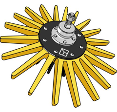 Fingersternelement - Ø535mm - K.U.L.T - mittelhart