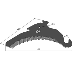Ladewagenmesser KRONE 20-051-199|20-051-200 - Nachbau