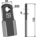 Fléau pour broyeur RC132x50mm GREENTEC 8487001 adaptable - Blacksteel©