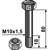 Boulon M10x1,5 x 80 pour broyeur MÜTHING adaptable - Blacksteel©