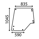 Vitre pour tracteur MASSEY FERGUSON 3600358M1 adaptable
