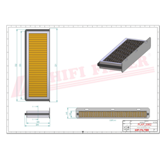 Filtre à air adaptable HIFI FILTER SC70063