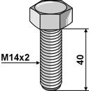 Boulon à tête hexagonal M14 adaptable - BlackSteel©