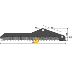 Ladewagenmesser PÖTTINGER 434.010 Nachbau